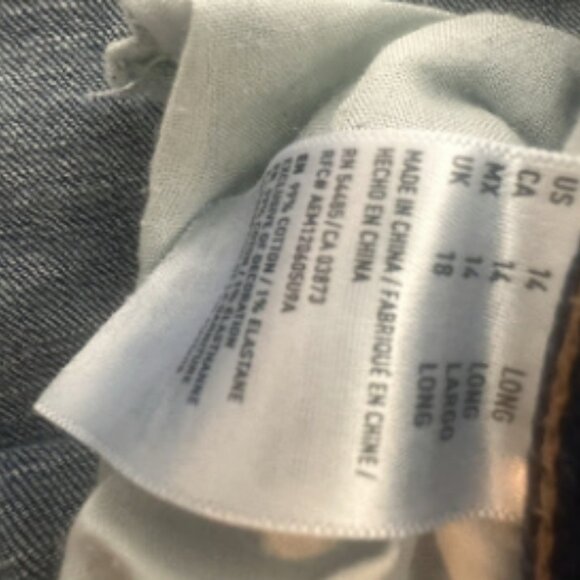 American Eagle Jeans Womens 14 Long Artist Flare Super Stretch Blue - Picture 3 of 12